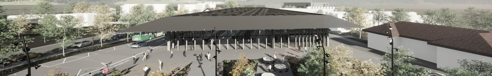 image 3D du projet de modernisation de la gare de Bière